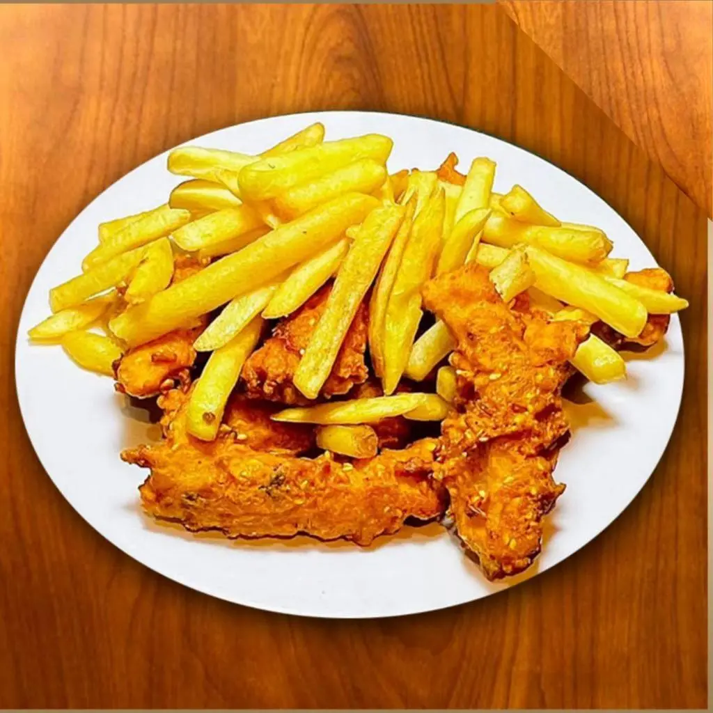 Fried Fish Sticks with Potato
